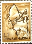 Stamps San Marino -  Intercambio nfxb 0,20 usd 1 l. 1962