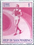 Stamps : Europe : San_Marino :  Intercambio jxa 0,25 usd 1 l. 1954