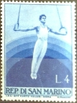 Stamps San Marino -  Intercambio jxa 0,25 usd 4 l. 1954