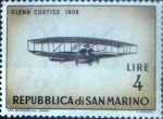 Stamps San Marino -  Intercambio crxf2 0,20 usd 4 l. 1962