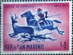 Stamps San Marino -  Intercambio crxf2 0,20 usd 1 l. 1961