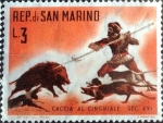 Stamps San Marino -  Intercambio crxf2 0,20 usd 3 l. 1961