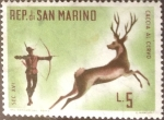 Stamps San Marino -  Intercambio crxf2 0,20 usd 5 l. 1961