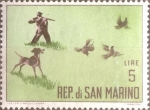 Stamps San Marino -  Intercambio crxf2 0,20 usd 5 l. 1962
