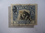 Stamps : Africa : Liberia :  Chimpancé - Sudán Africa.