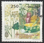 Stamps Tunisia -  Salud, Planta medicinal, Anís verde