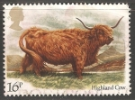 Stamps United Kingdom -  Highland cow-Vaca de las tierras altas