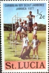 Stamps : America : Saint_Lucia :  Intercambio nfb 0,20 usd 1/2 cent. 1977