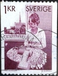 Stamps Sweden -  Intercambio 0,30 usd 1 krone 1976