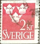 Stamps Sweden -  Intercambio 0,20 usd 2 krone 1952