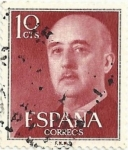Stamps Spain -  (109).SERIE BÁSICA FRANCO. VALOR FACIAL 10 Cts. EDIFIL 1143