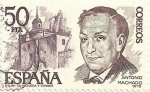 Stamps Spain -  (113) PERSONAJES ESPAÑOLES. ANTONIO MACHADO. EDIFIL 2459