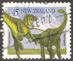 Stamps New Zealand -  Sauropod-Dinosaurio