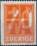 Stamps Sweden -  Intercambio 0,40 usd 70 ore 1967
