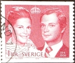 Sellos de Europa - Suecia -  Intercambio 0,20 usd 1 krone  1976
