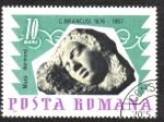 Stamps : Europe : Romania :  10 años de la muerte de Constantin Brancusi, La musa de dormir, escultura de Constantin Brancusi