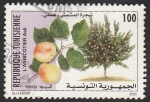 Stamps Tunisia -  Árbol y su fruto, albaricoque