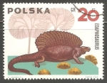 Stamps Poland -  Edaphosaurus