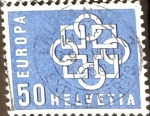 Sellos de Europa - Suiza -  Intercambio 0,45 usd 50 cent. 1959