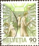 Stamps Switzerland -  Intercambio 1,00 usd 90 cent. 1986