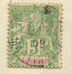 Stamps : Europe : France :  FRANCIA COLONIAS - MARTINICA