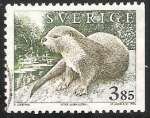 Stamps Sweden -  Lutra lutra-nutria europea
