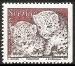 Sellos del Mundo : Europa : Suecia : Snoleopard-Leopardo de las nieves
