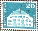 Stamps Switzerland -  Intercambio ma4xs 0,20 usd 20 cent. 1968