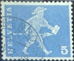 Stamps Switzerland -  Intercambio ma4xs 0,20 usd 5 cent. 1960