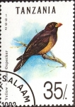 Stamps Tanzania -  Intercambio dm1g3 1,25 usd 35 sh. 1992