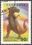Stamps Tanzania -  Tyrannosaurus-dinosauro