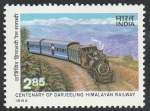 Stamps India -  Centº de la línea ferroviaria himalaya de Darjeeling