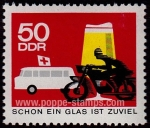 Stamps : Europe : Germany :  Alcohol y conducir