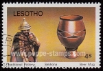 Stamps : Africa : Lesotho :  Vaso de cerveza