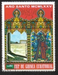 Stamps Equatorial Guinea -  Semana Santa 1975 , Año Santo : Edificios en Jerusalén