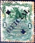 Stamps : America : Uruguay :  Intercambio 0,20 usd  1 cent. 1901