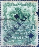 Stamps : America : Uruguay :  Intercambio 0,20 usd  1 cent. 1901
