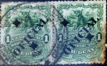 Sellos de America - Uruguay -  Intercambio 0,40 usd  2 x 1 cent. 1901
