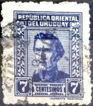 Stamps Uruguay -  Intercambio 0,20 usd  7 cent. 1948