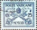 Stamps : Europe : Vatican_City :  Intercambio 0,45 usd 25 cent. 1929