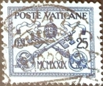 Stamps : Europe : Vatican_City :  Intercambio 0,45 usd 25 cent. 1929