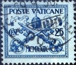 Stamps : Europe : Vatican_City :  Intercambio 0,45 usd 25 cent. 1929