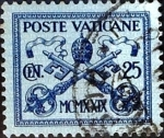 Stamps : Europe : Vatican_City :  Intercambio 0,45 usd 25 cent. 1929