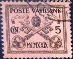 Stamps : Europe : Vatican_City :  Intercambio 0,25 usd 5 cent. 1929