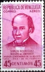 Stamps Venezuela -  Intercambio dm1g3 0,25 usd 45 cent. 1954