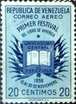 Stamps : America : Venezuela :  Intercambio 0,20 usd 20 cent. 1956