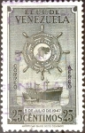 Stamps : America : Venezuela :  Intercambio 0,20 usd 25 cent. 1948