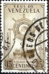 Stamps Venezuela -  Intercambio nfb 0,20 usd 15 cent. 1952