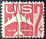 Stamps United States -  Bandera y avión 