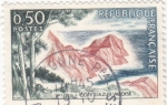 Stamps France -  paisaje de la Costa Azul